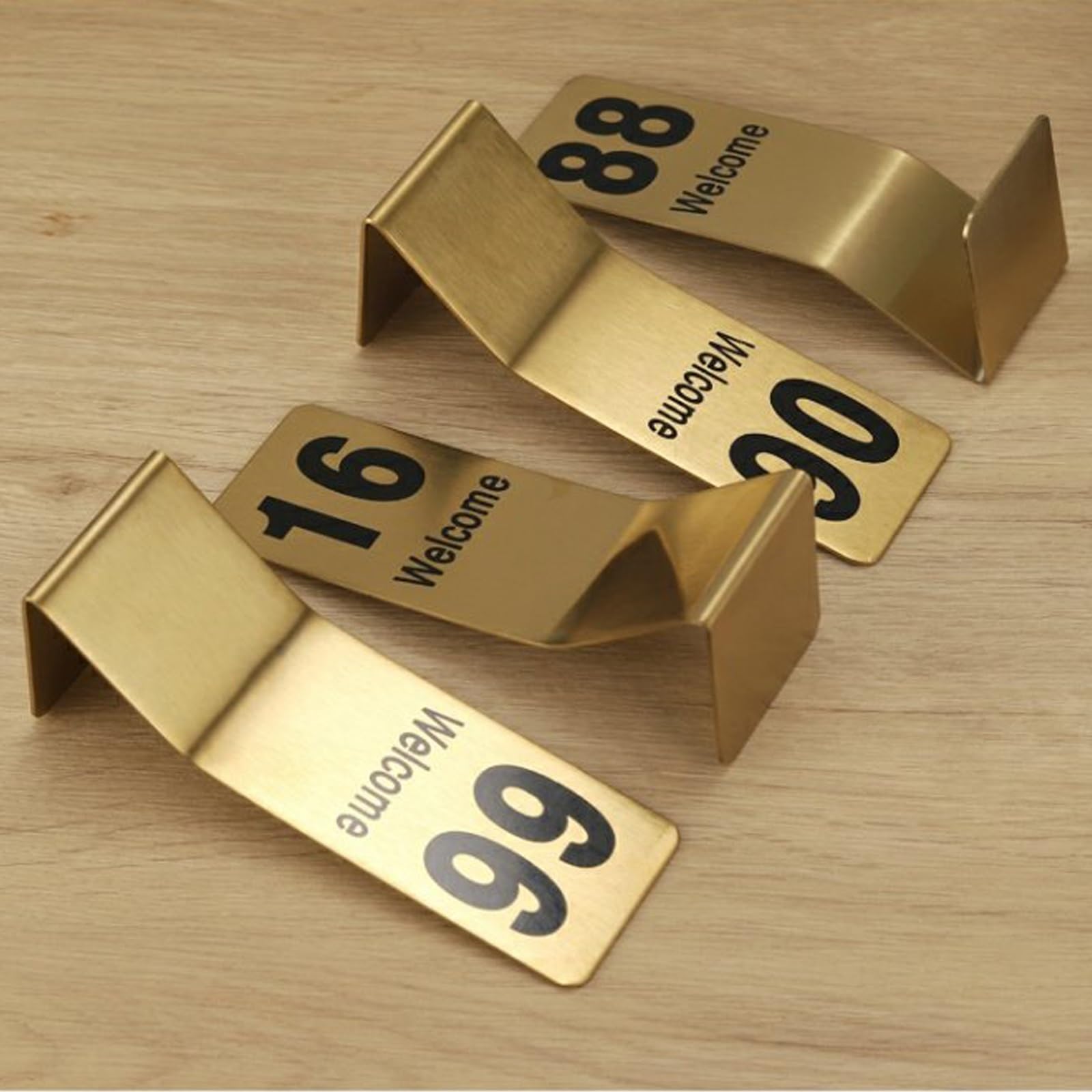 Table Numbers Edelstahl Tischnummern Hochzeit Sitzplan Tischkarten 1-10 11-20 Sitzplan Hochzeit, Tischnummernhalter für Tischnummern für Hochzeiten, Restaurants, Cafés(81~90)