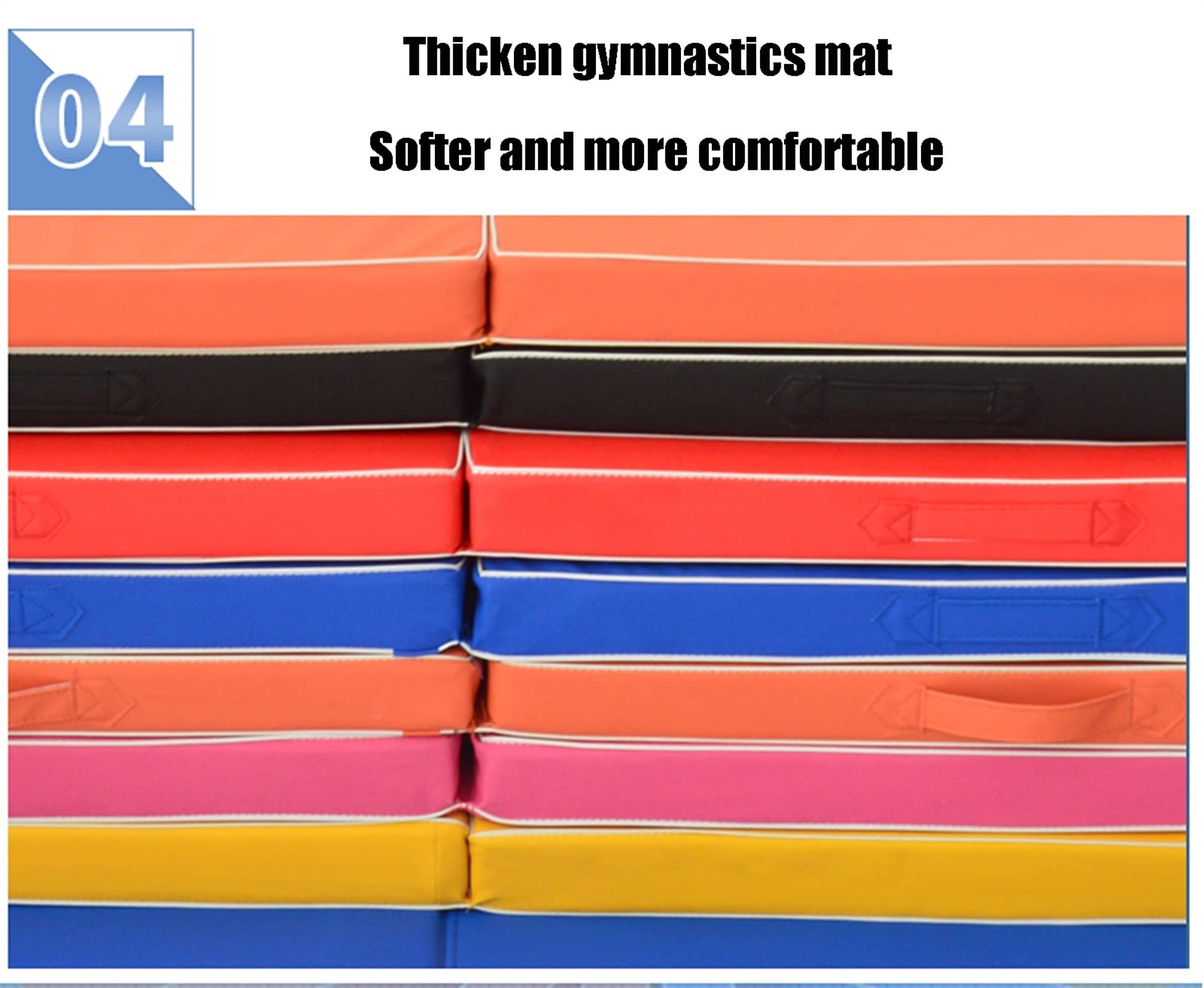 Tappetino Pieghevole Ginnastica Home Palestra Gymnastics Tumbling Tappetino, Tappetino da Esercizio Pieghevole Portatile, Facile da trasportare con Maniglia, 180x60x5cm (Size : 180x60x5cm)