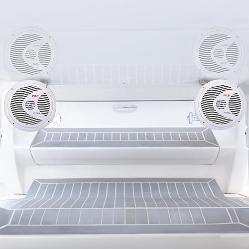 Miniatura 7 de Pyle Dual parlante marino de 65 pulgadas impermeable con sonido estéreo de rango completo 120W color negro 2unidades Blanco