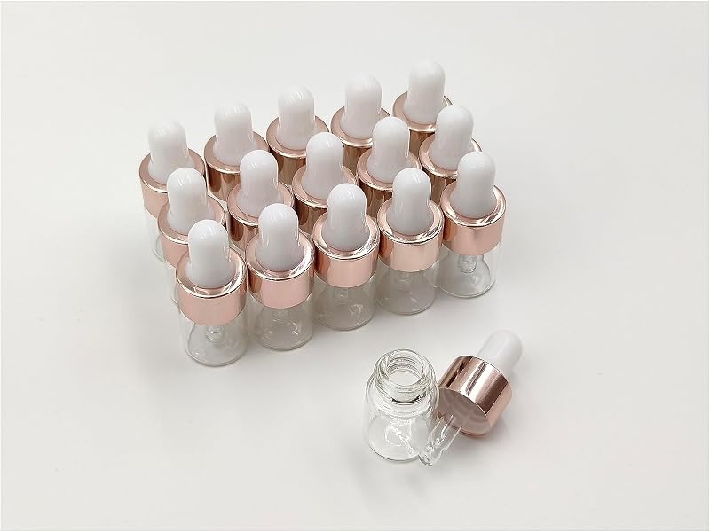 Frascos de vidro com conta-gotas YYNGJCK 2 mL, Pacote com 15