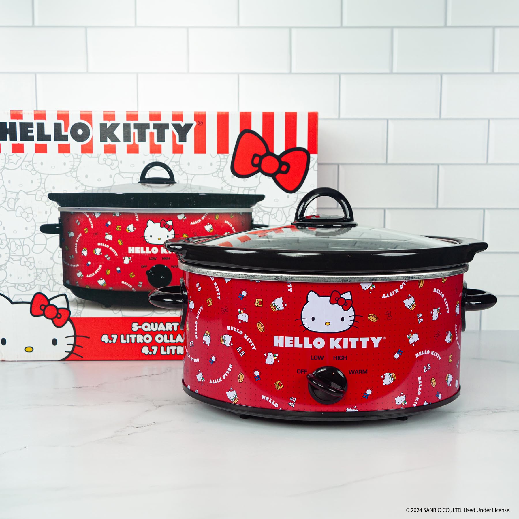 激レア⭐︎ハローキティ⭐︎ウェイトレス＆ダイワロワイヤルホテルズのコックさん Amazon | Uncanny Brands Hello Kitty 5-Quart Slow Cooker - Cook
