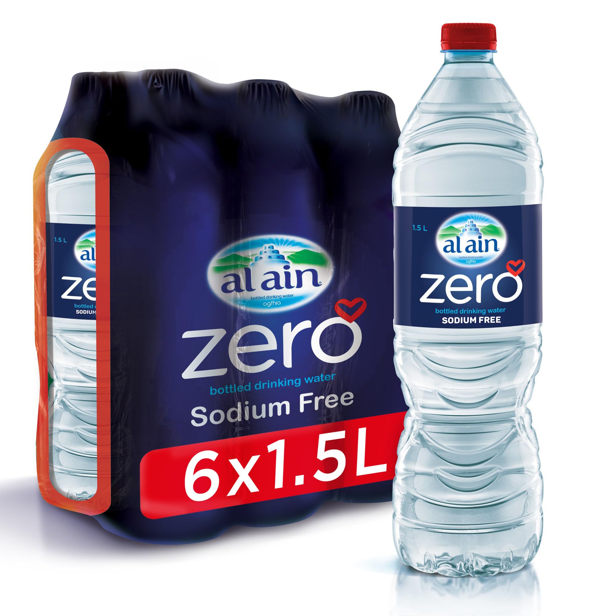 Al Ain Zero, Bottled Drinking Water - 1.5L (Pack of 6)