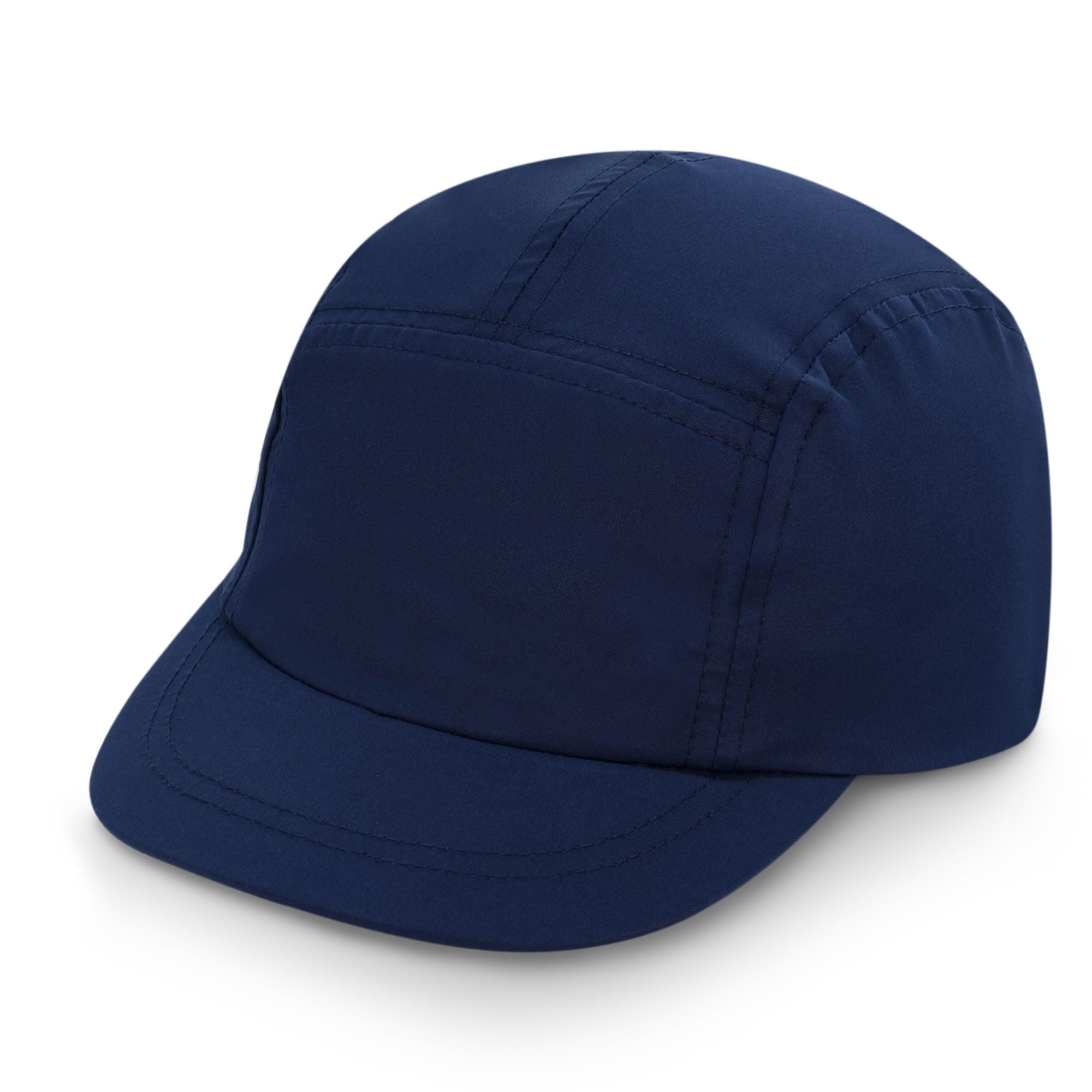 JAN & JUL Boys and Girls' Quick Dry Sun Cap, UPF 50 Water Resistant Toddler Beach Hat (Navy, L: 2-5 Years)