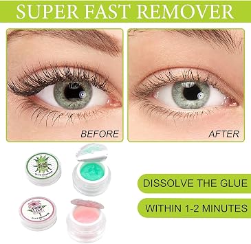 Eyelash Extension Remover Cream - Lash Extensions Remover Cream, Aloe Flavo & LILY Flavor Fast Dissolution Low Irritation (Aloe)