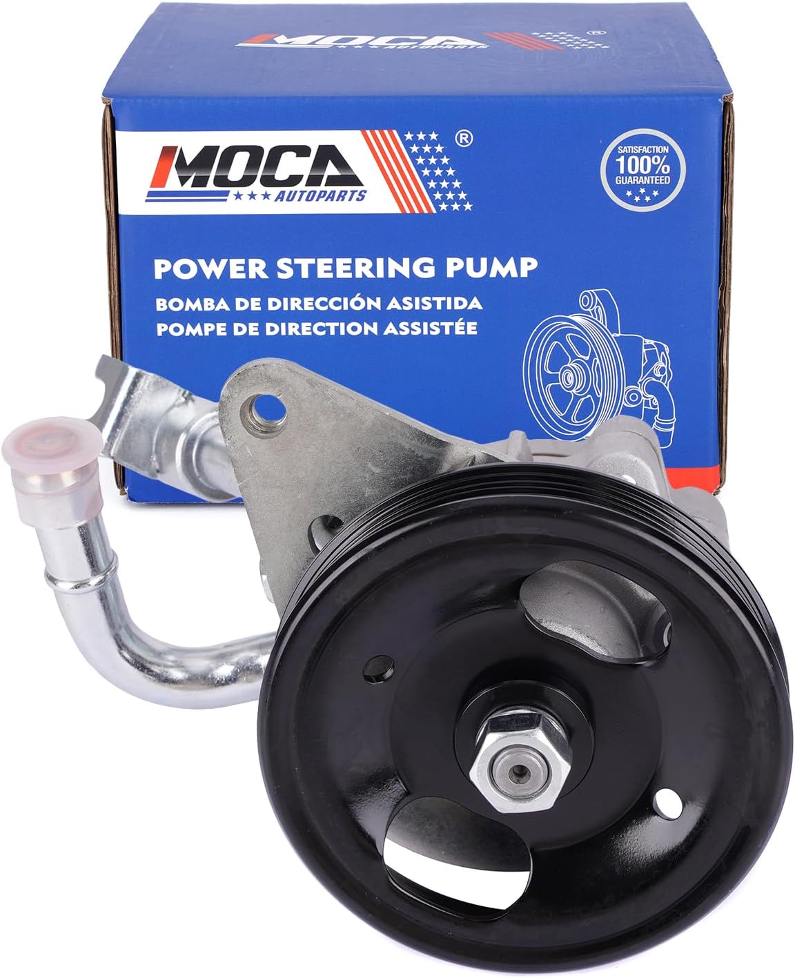 MOCA Power Steering Pump w/Pulley 96-5367 Compatible with 2003-2007 for Nissan Murano SE/SL Sport Utility 4-Door 3.5L, 2005-2007 for Nissan Murano S Sport Utility 4-Door 3.5L 3498CC V6 GAS DOHC