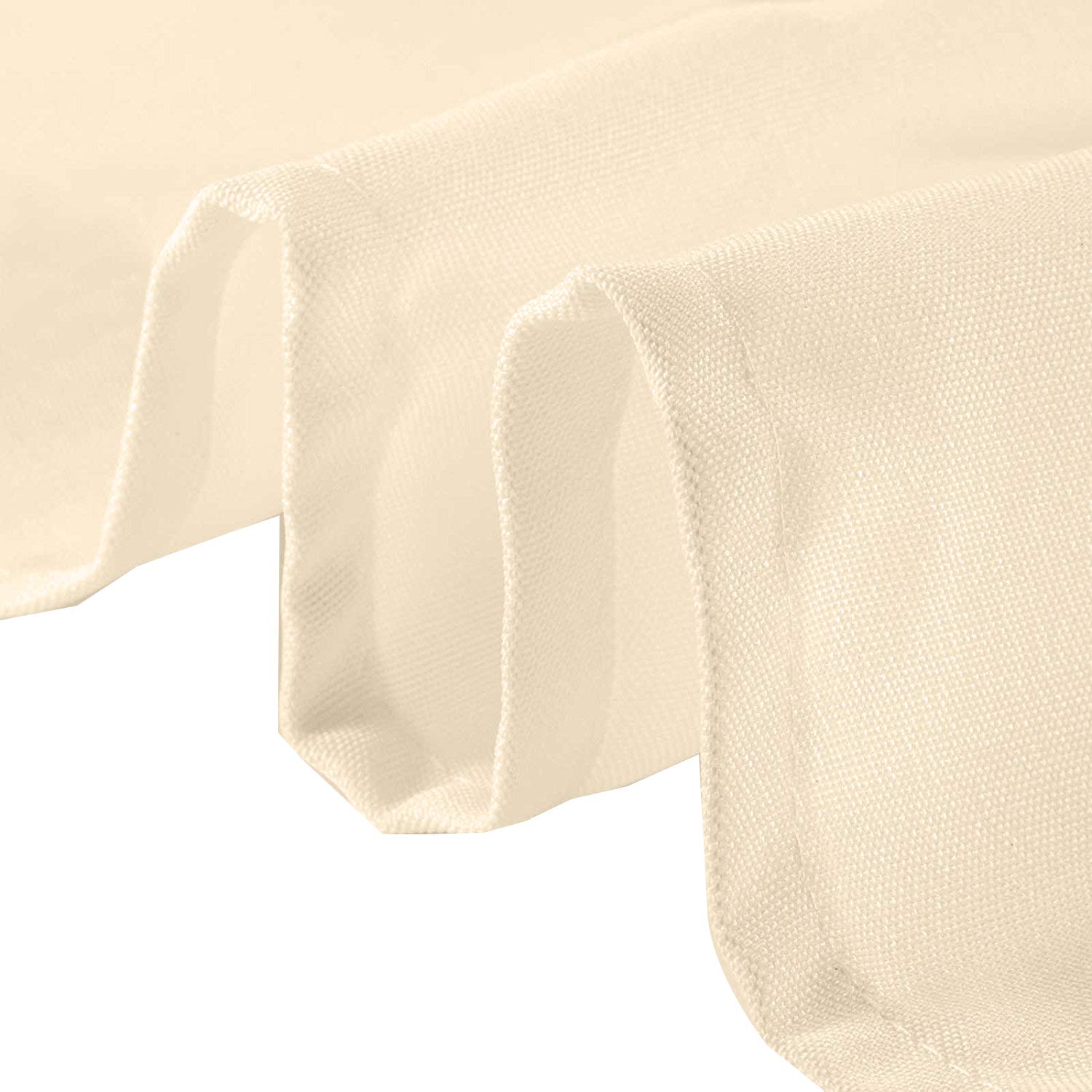 Trimming Shop 20 Inch Beige Polyester Table Napkins, 50x50cm Square, Reusable - Image 2
