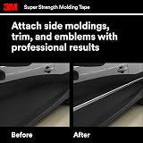 3M Super-Strength Molding Tape, 1/2 in x 15 ft, High Double-Sided Adhesive, Permanently Attaches Side Moldings, Trim and Emblems to Interior and Exterior of Vehicles (03614) – view 6