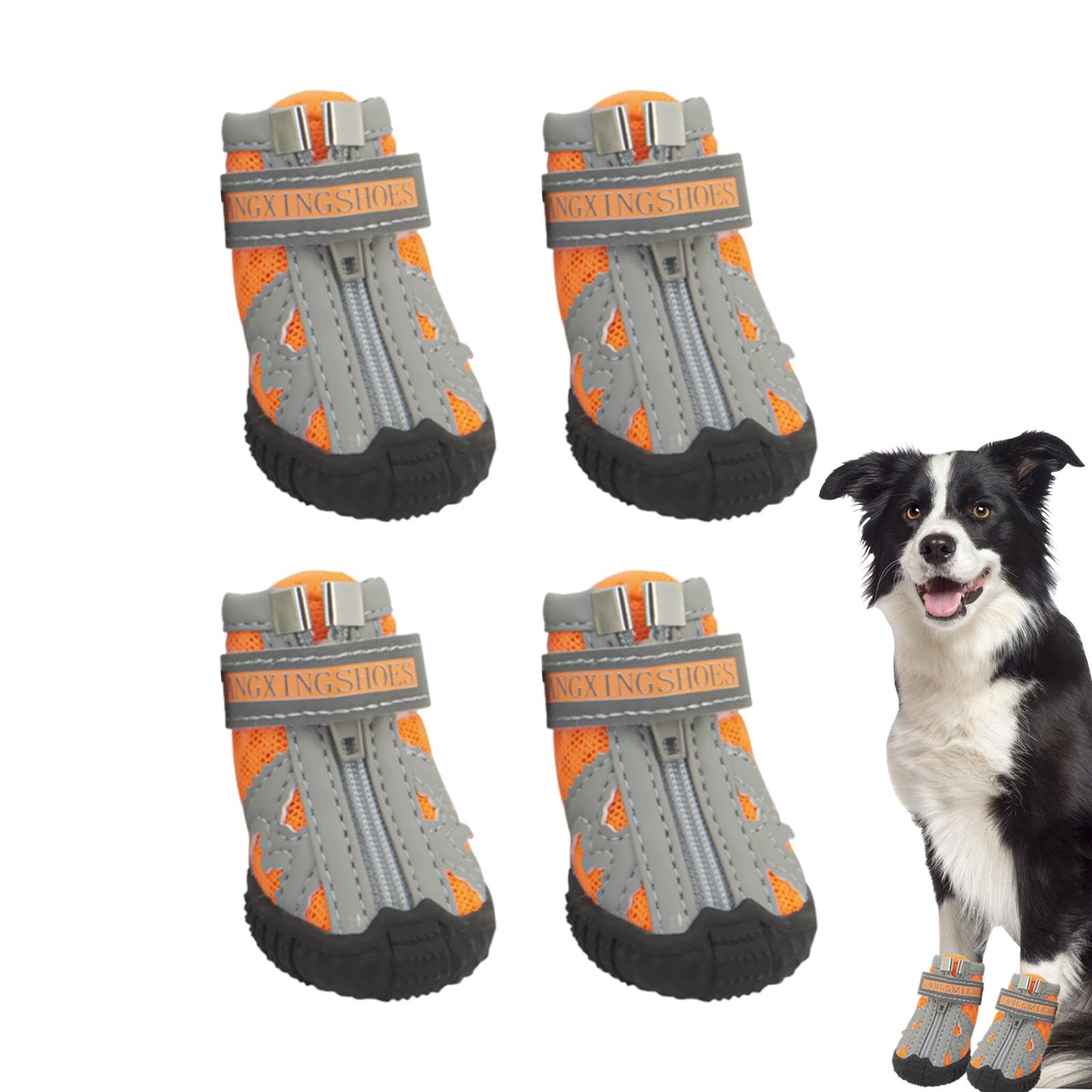 Bottes antidérapantes pour chien avec semelle en caoutchouc robuste