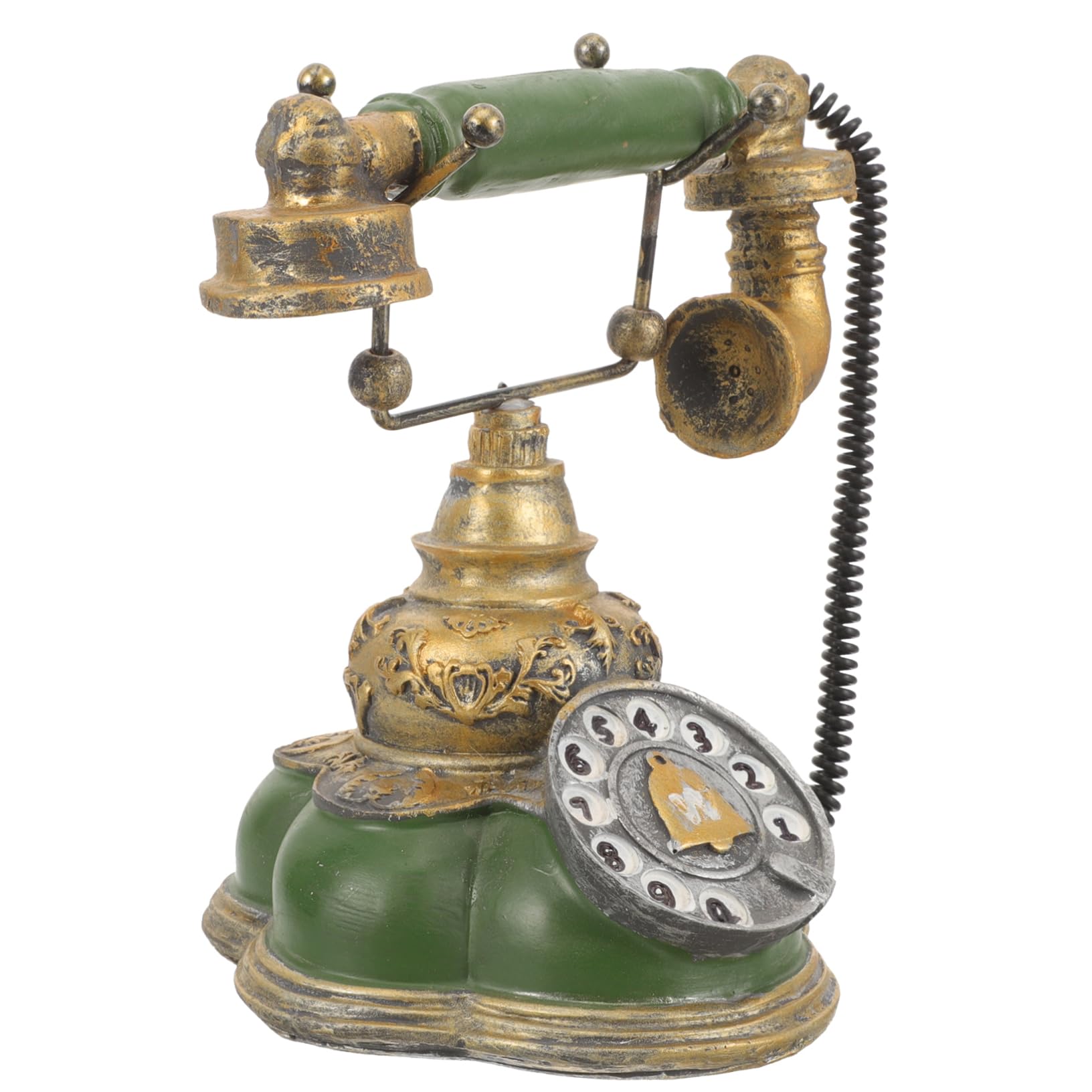 VOSAREA Retro Rotary Telephone Decor for Home and Office Vintage Style Desk Ornament Elegant Telephone for Aesthetic Design Unique House Supplies