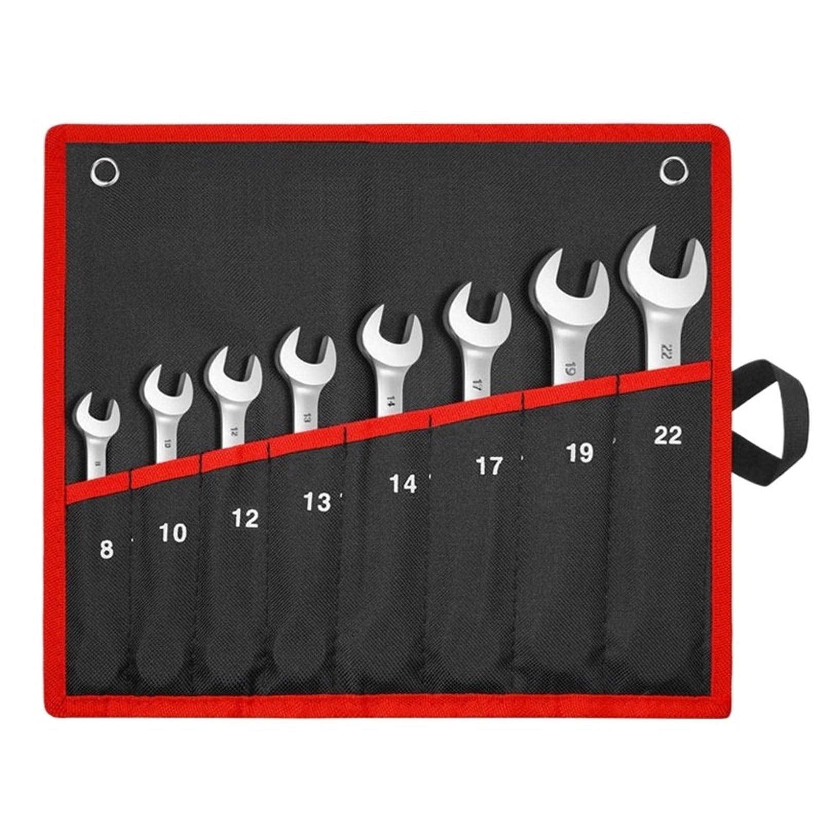 ZGUOUZANTYE Ratcheting Wrench Set, Flex Head Ratcheting Wrench Set,Combination Ended Spanner Kits, Chrome Vanadium Steel Hand Tools Socket Key Ratchet(8pcs(8-22mm))