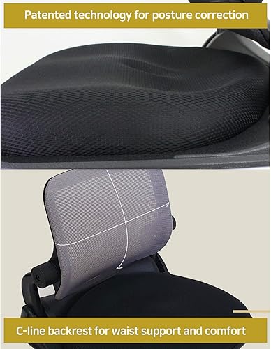 Miniatura 7 de Asiento japonés patentado de corrección de cadera sin patas con soporte de espalda, plegable, ortopédico, comodidad para ajustes de cadera y