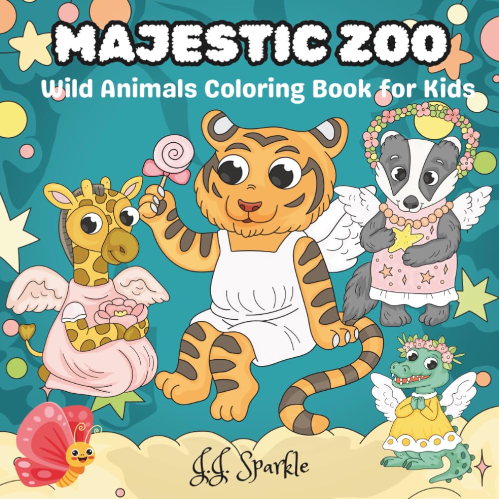 Majestic Zoo: Wild Animals Coloring Book for Kids