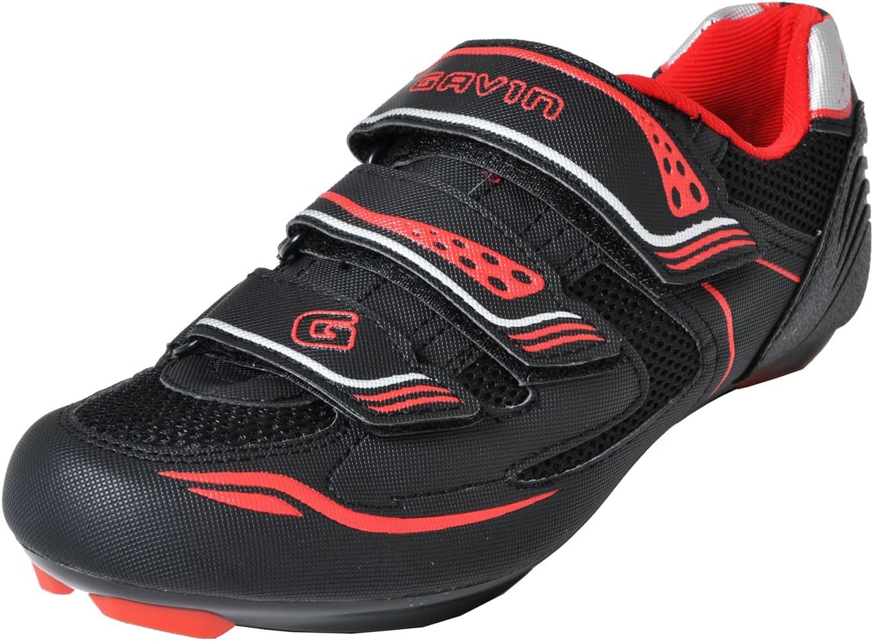 Gavin VELO Road Bike Cycling Shoe Black/Red