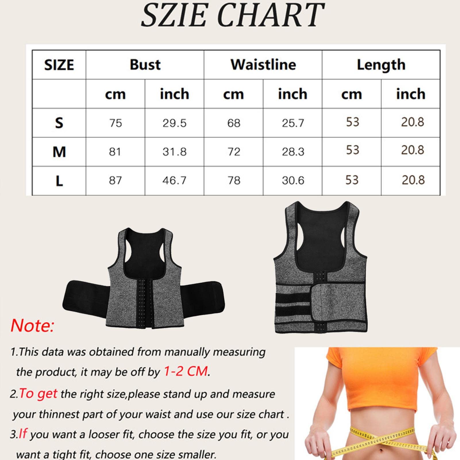 Damska kamizelka trenera talii,Cincher Gorset Fajas Potrójne pasy Tank Top Zipper Vest | Oddychaj?ca elastyczna wyszczuplaj?ca bielizna modeluj?ca si?owni?, ?, bieganie, taniec, jazd? Pologmase