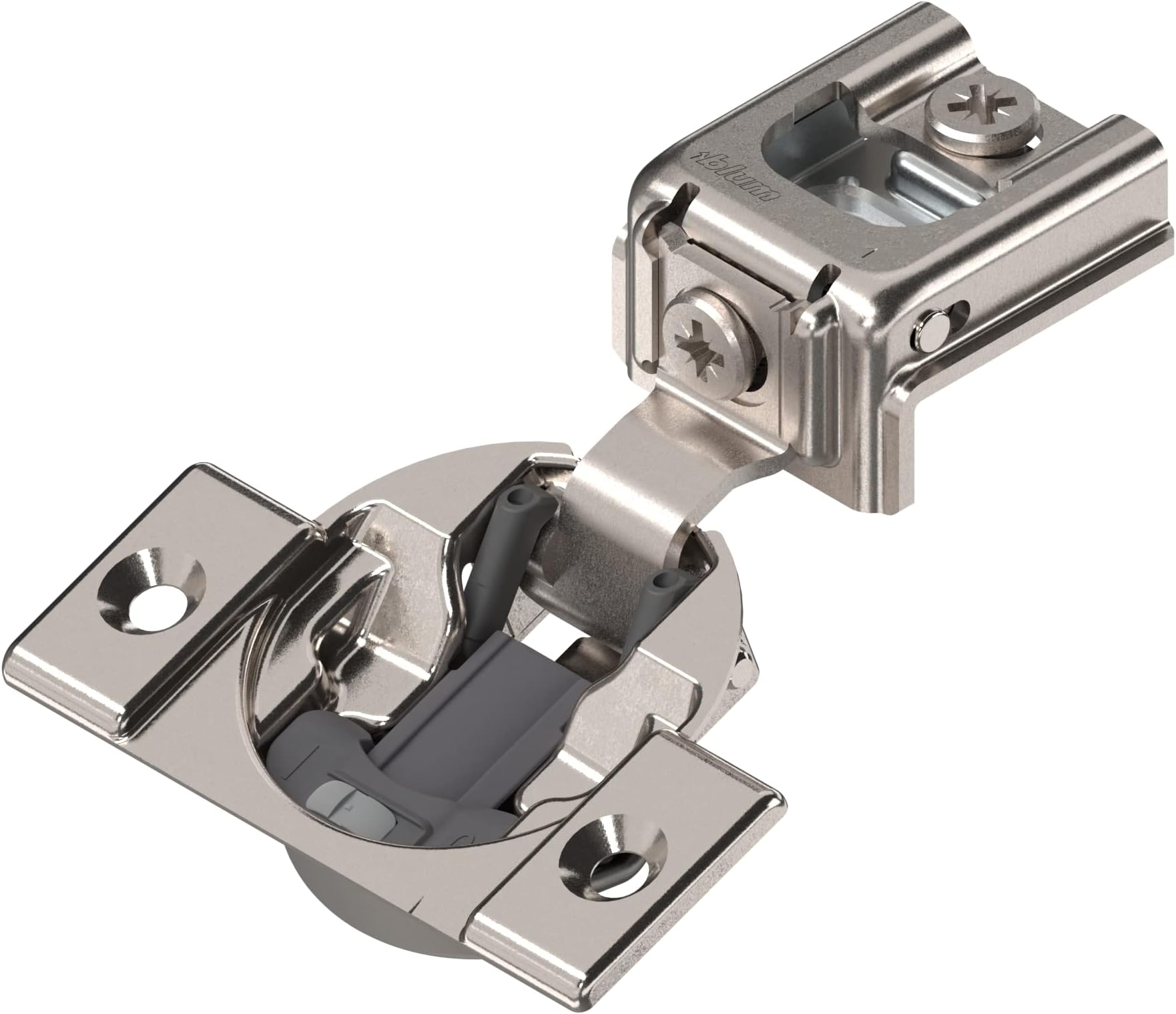 Compact Blumotion 39C (New Bmn) Hinge & Plate, For 1" Overlay, Wraparound, Screw-On, 10-Pack