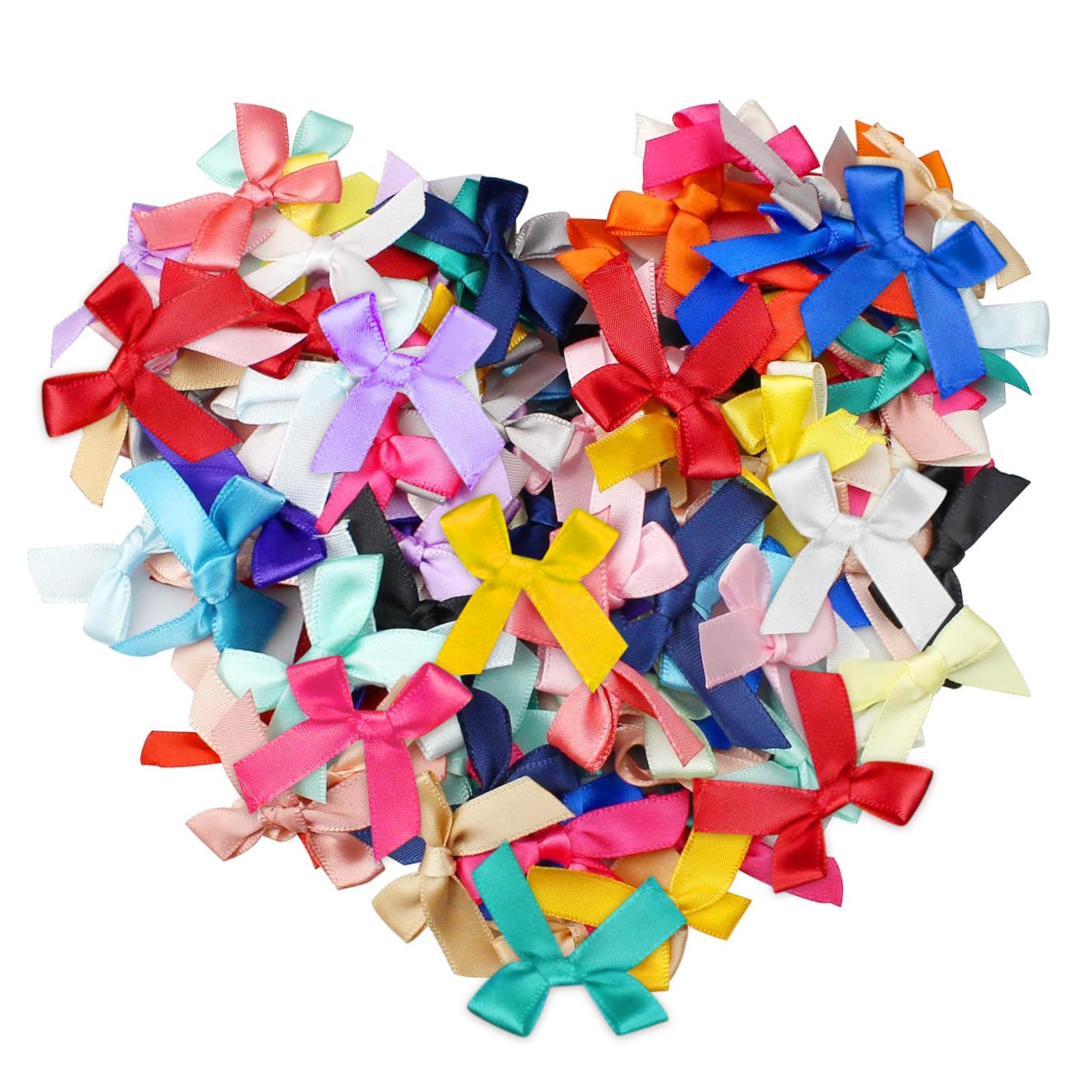 Mini rubans satin 6 mm assortis multicolore pour bricolage mariages Noël
