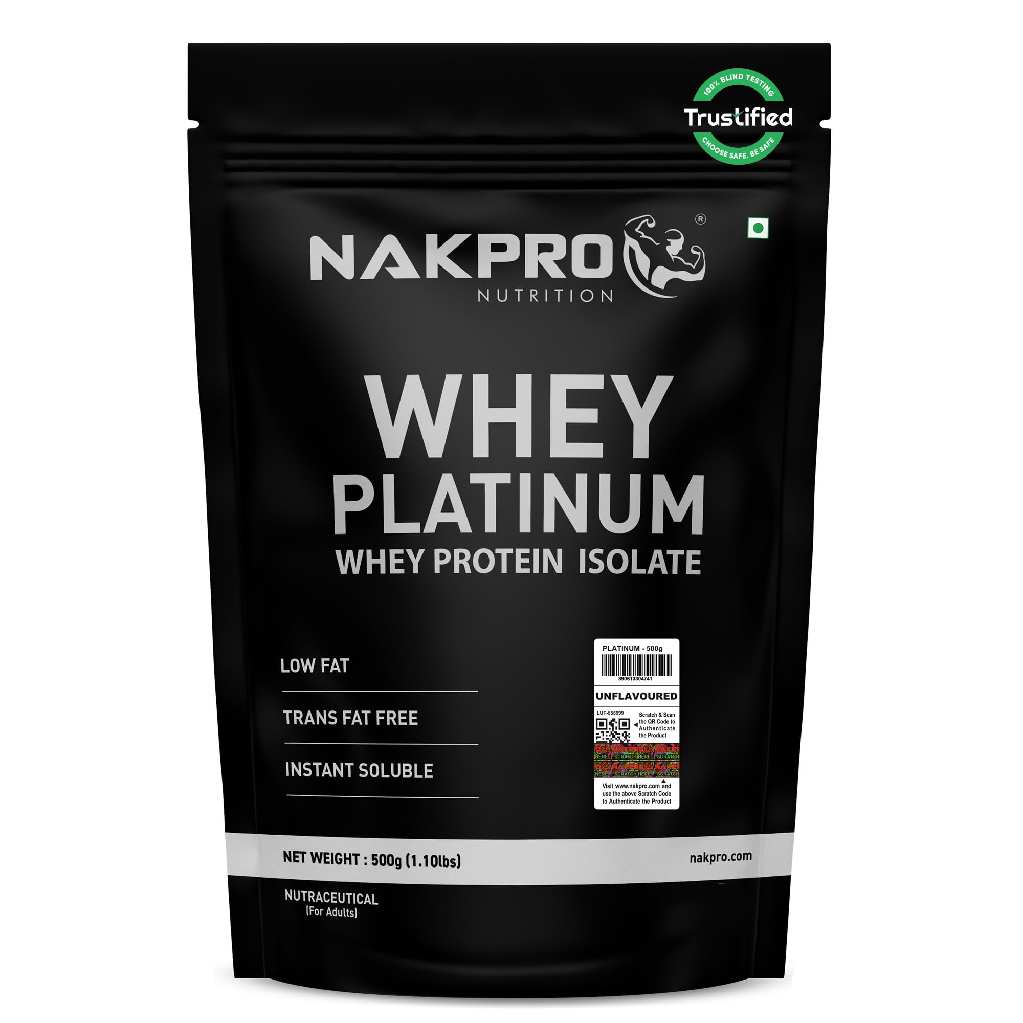 NAKPRO Platinum Whey Protein Isolate 90%, 1kg Unflavoured | 31g Protein, Trustified Certified & No Adulteration | Fast Absorbing Whey Protein Powder-image-48