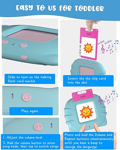 Vista 37 de Tarjetas didácticas bilingües de 510 palabras en español e inglés para niños pequeños de 1 a 3 años, juguetes Montessori de aprendizaje de discurso