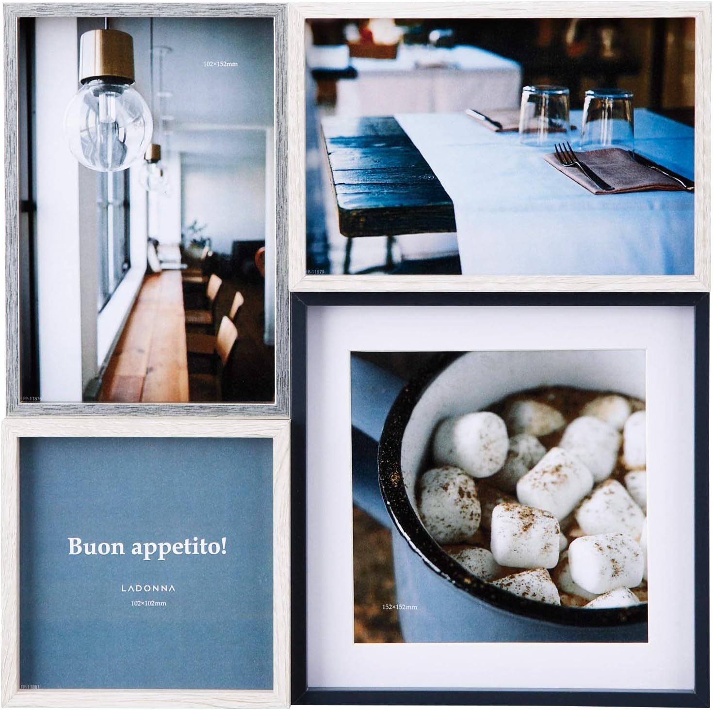 LADONNA AVANTI DF99-40-SV 085552 Silver Multi-faceted Interior Frame