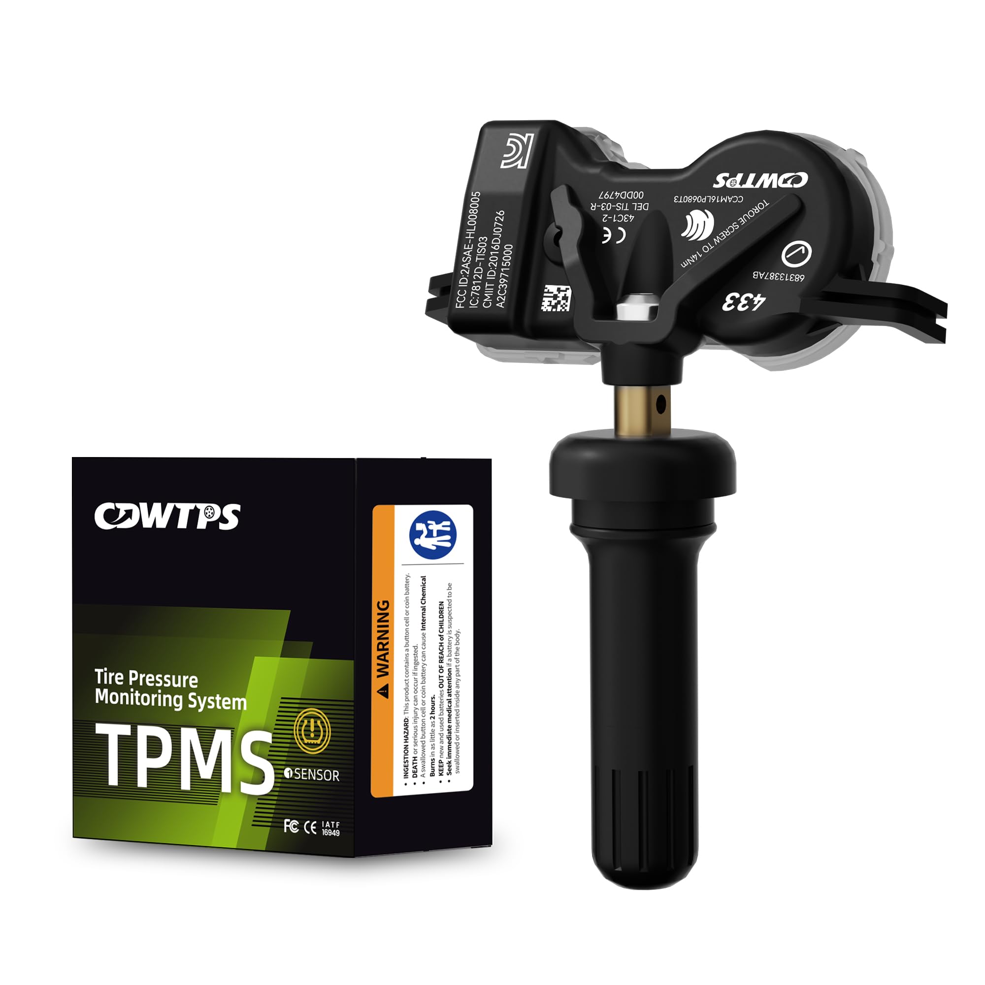 TPMS Sensor,433MHZ Tire Pressure Monitor System for Chrysler| Jeep| Dodge|Fiat Replaces#68313387AB 68193586AC 68252493AB