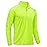 TACVASEN Men Long Sleeve Swim Shirts Sun Protection Quick Dry 1/4 Zip Pullover Running Workout Shirts Fluorescent Green S