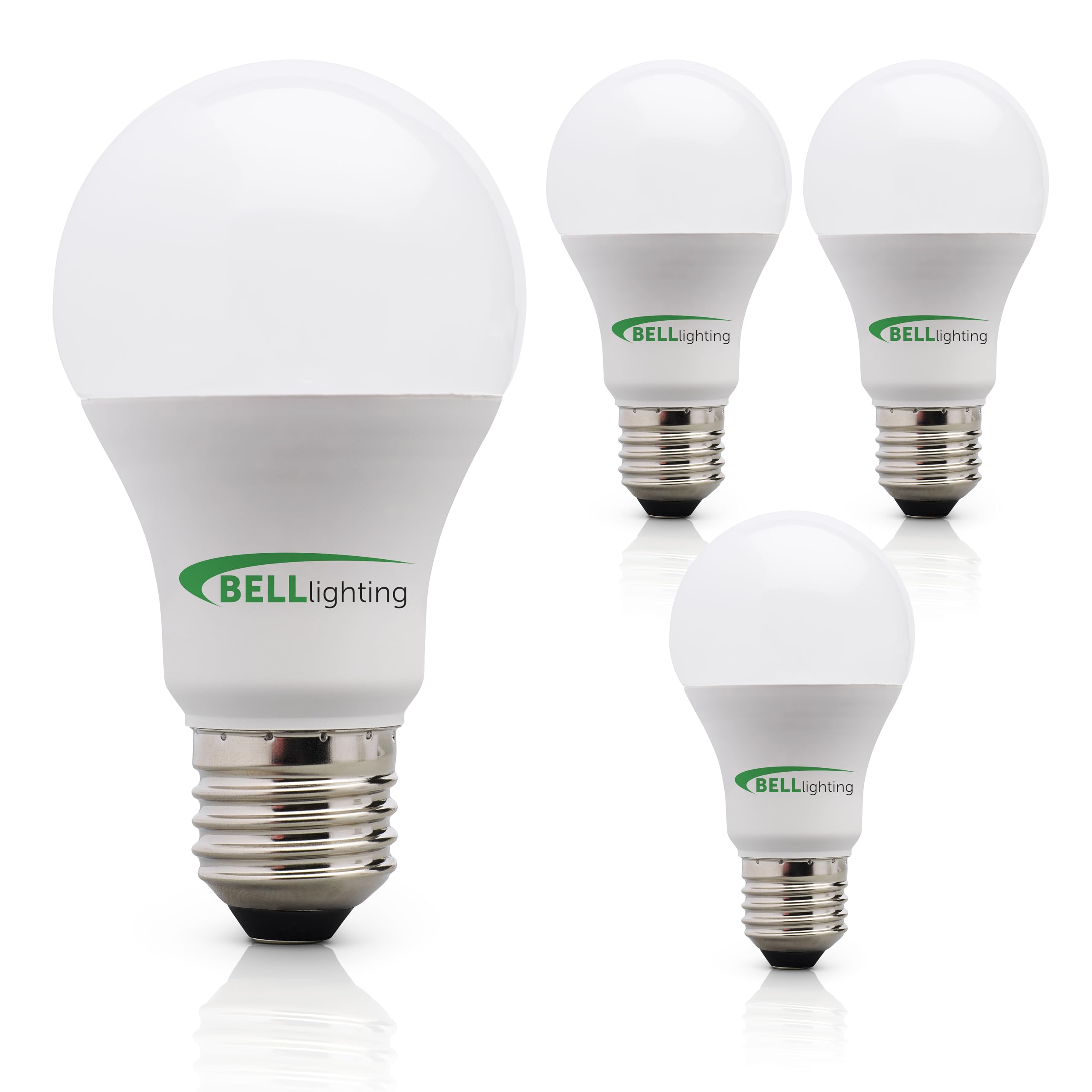 BELL Lighting E27 Edison Screw LED Bulb Fitting (Pack of 3) 8.1w Light Bulb, 180° Beam Angle E27 LED Bulbs Cool White 4000K, 220-240V LED Bulb, 810lm, Non-Dimmable
