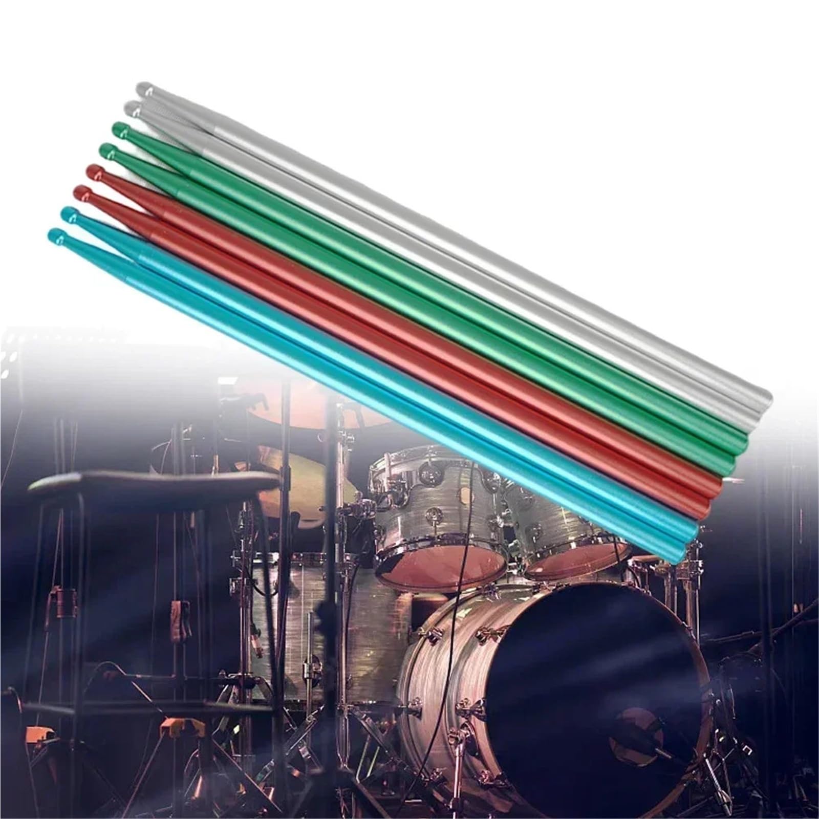 1 Paar 5A Aluminiumlegierung Drumsticks for Jazz Drum und Dumb Pad Praxis Musical Parts Für Profi(Blue)