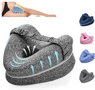Alignment Pillows for Side Sleepers, Hip Alignment Pillow, Relieve Hip Pain & Sciatica, with Adjustable Strap, for Sleeping, Suitable for Relieving Leg, Back, Knee Gray