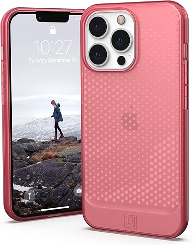 URBAN ARMOR GEAR U by UAG - Funda protectora para iPhone 13 Pro, diseño de arcilla roja, delgada, ligera, elegante, transparente, resistente a los