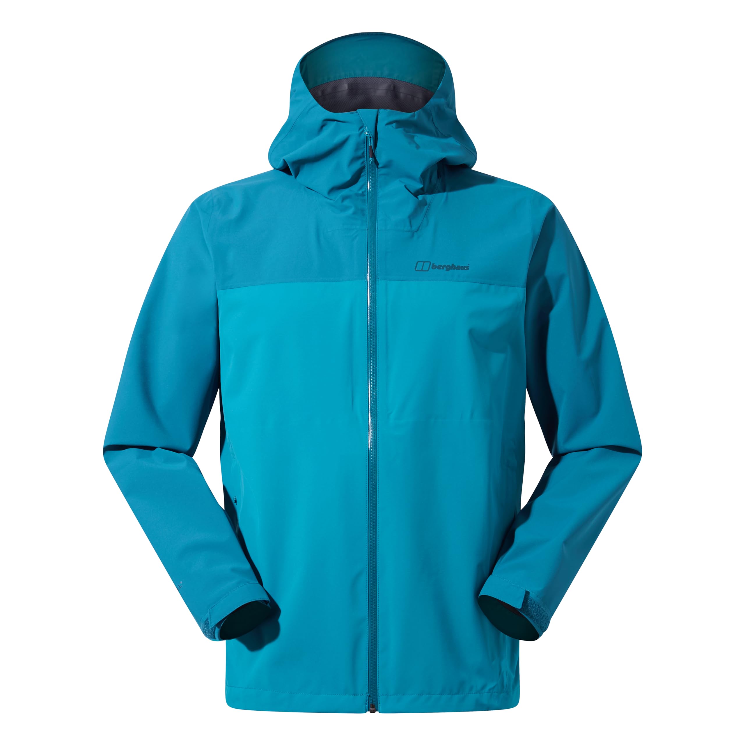 Berghaus Men's Arnaby Lightweight Stretch Waterproof Hooded Jacket | Breathable | Lightweight Rain Coat Waterproof Jacket, Deep Ocean, XS
