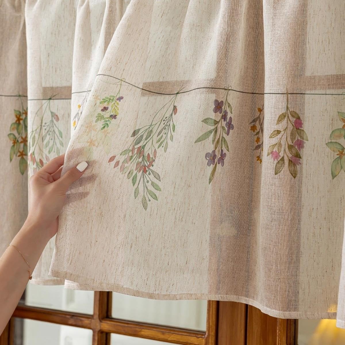 Zasłony lniane Draperia do wiejskiego domku