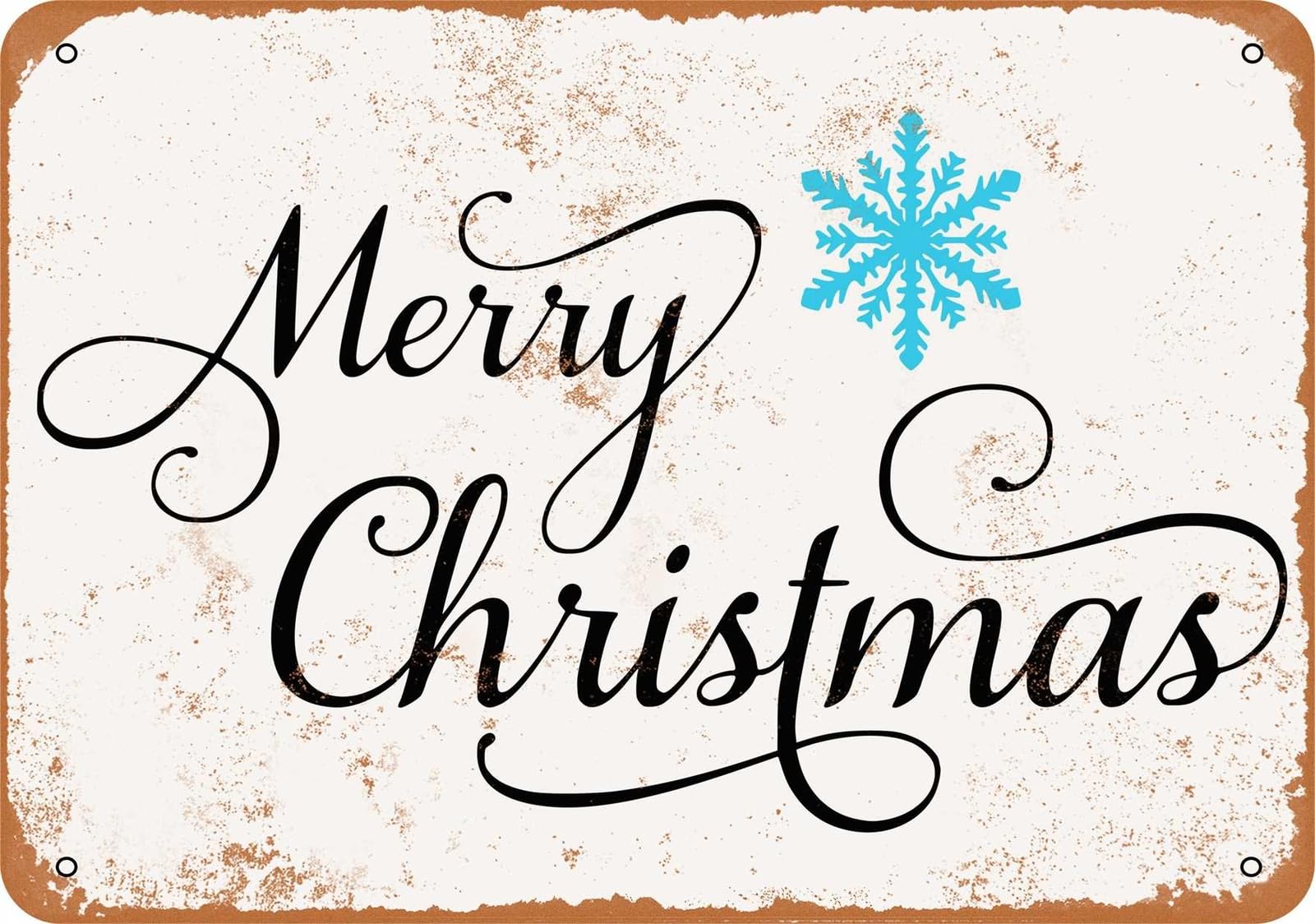Miaomansenstore Metal Sign - Merry Christmas 3 - Vintage Look Home Decor