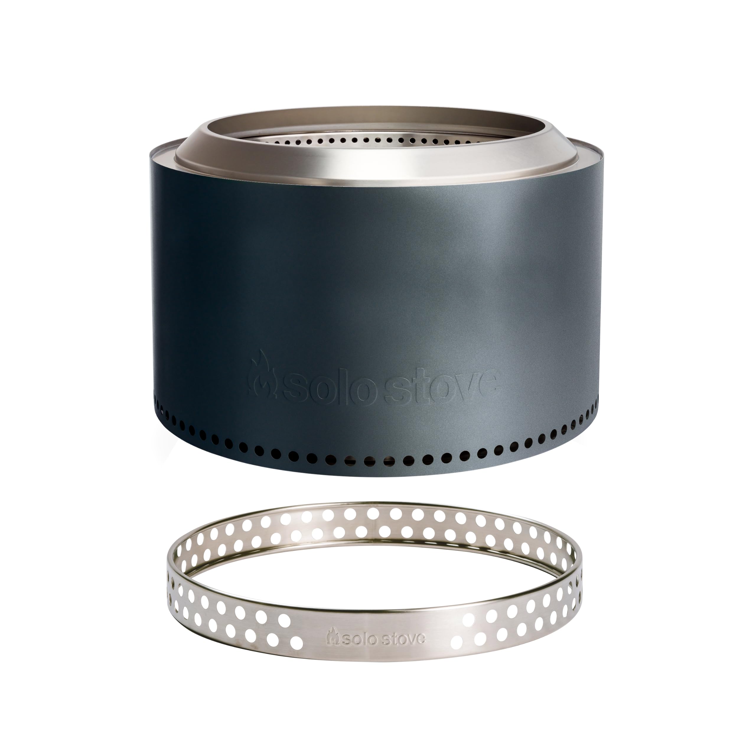 Solo Stove Yukon 2.0 + Stand | 27" Smokeless Fire Pit, Gunmetal/Metallic
