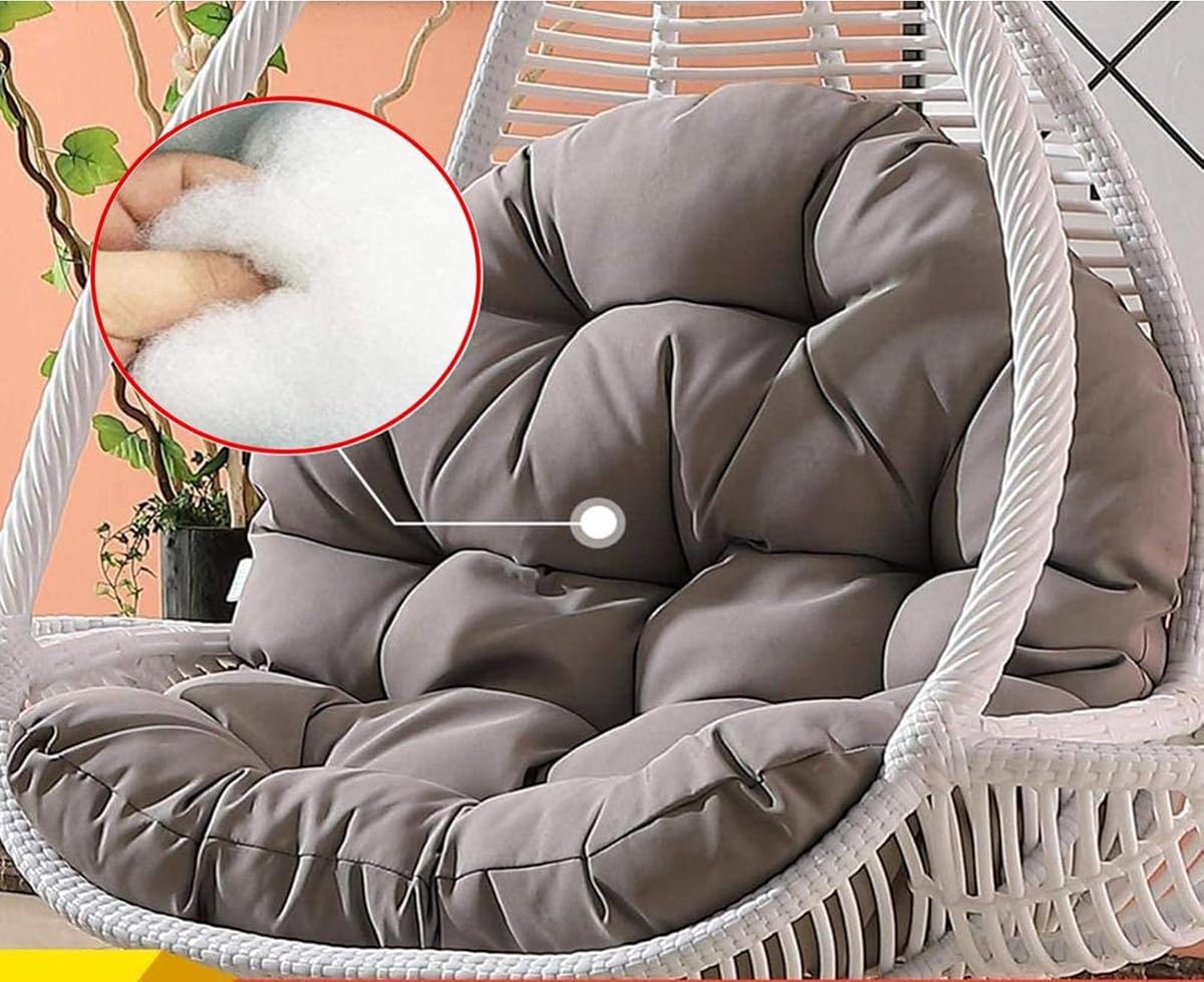 CojíN de Silla de Columpio, Almohadilla de CojíN de Silla de Canasta Colgante para el JardíN para Muebles para Exteriores de JardíN Reclinable (Solo CojíN)(Blue)