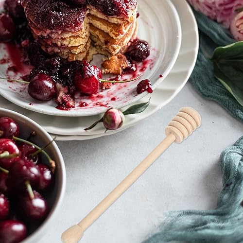 Miniatura 6 de PRETYZOOM Agitador de miel, varita de miel para agitar, barra de miel, barra de jarabe de panal, barra de panal, gotero de miel, cuchara, cuchara,