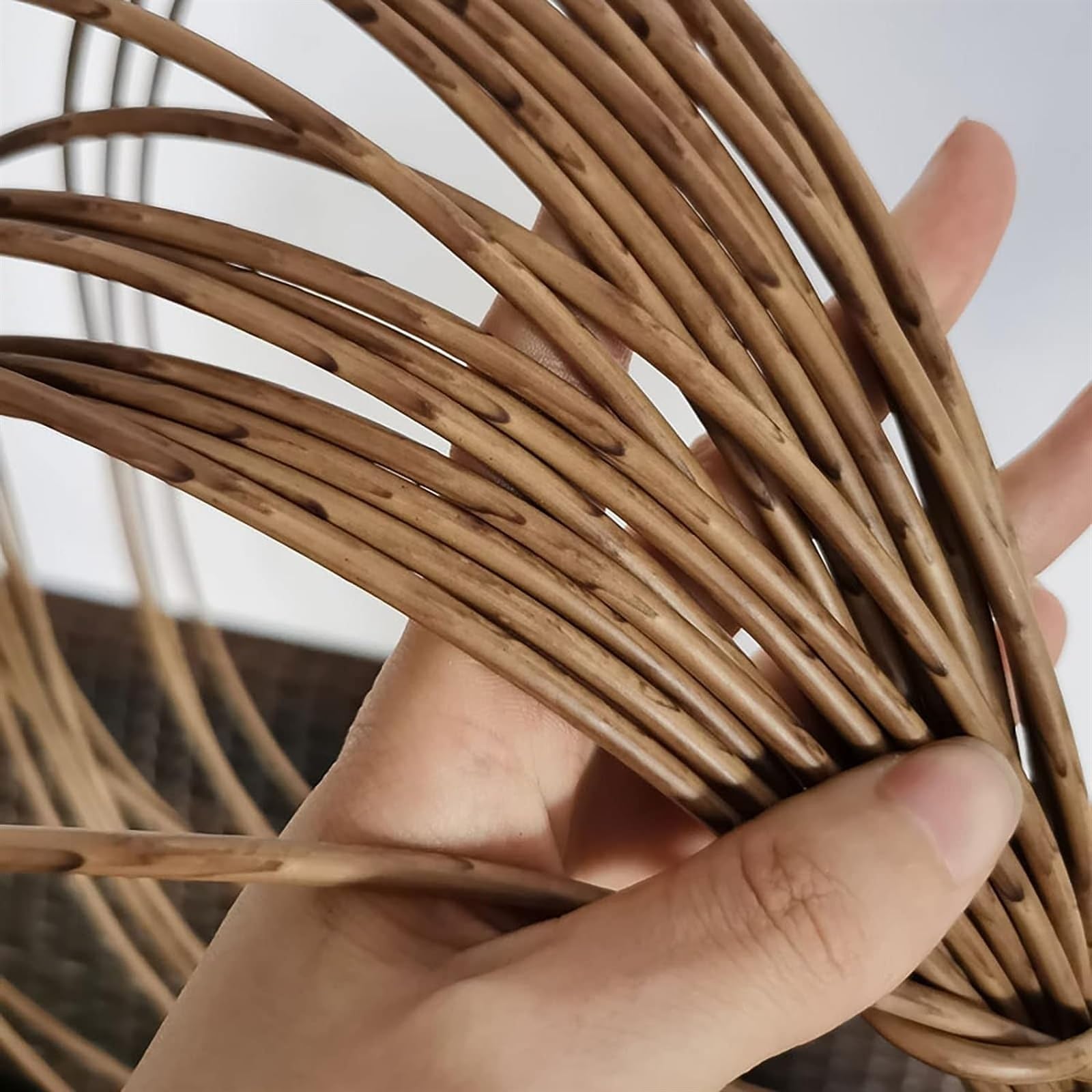 Oudini A 500G Plastic Woven Rattan Wicker Repair Material 2.5Mm Synthetic Rattan Weaving Material, For Basket Chair, Rmchair/A/2.5Mm