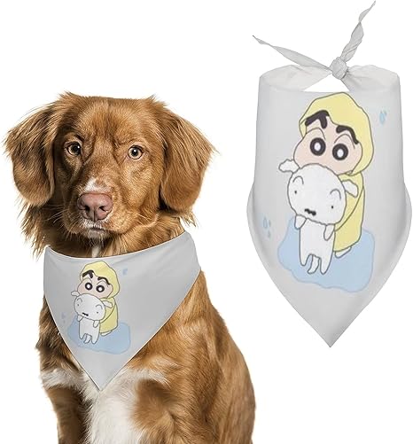 Amazon Co Jp クレヨンしんちゃん野原しんのすけ ペットスカーフ 柔らかい 三角ペットよだれかけ小型から大型の猫や犬に適した犬用ターバン猫と 犬のよだれかけ 服 ファッション小物