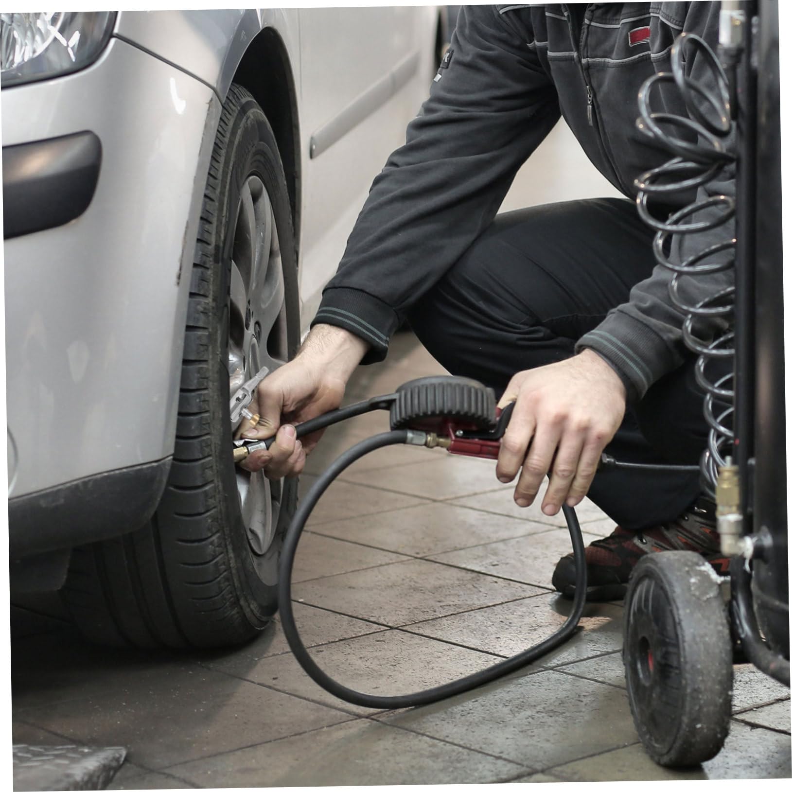 PRETYZOOM 2-Piece Tire Air Chuck Set Brass Air Chuck Car Bike Motorcycle and Bike Tire Inflation