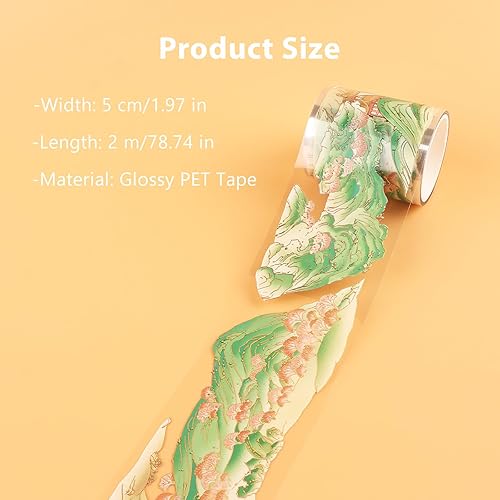 Miniatura 2 de Valtiner Juego de cintas washi, cintas adhesivas decorativas para manualidades, diarios, planificadores, suministros de álbumes de recortes,