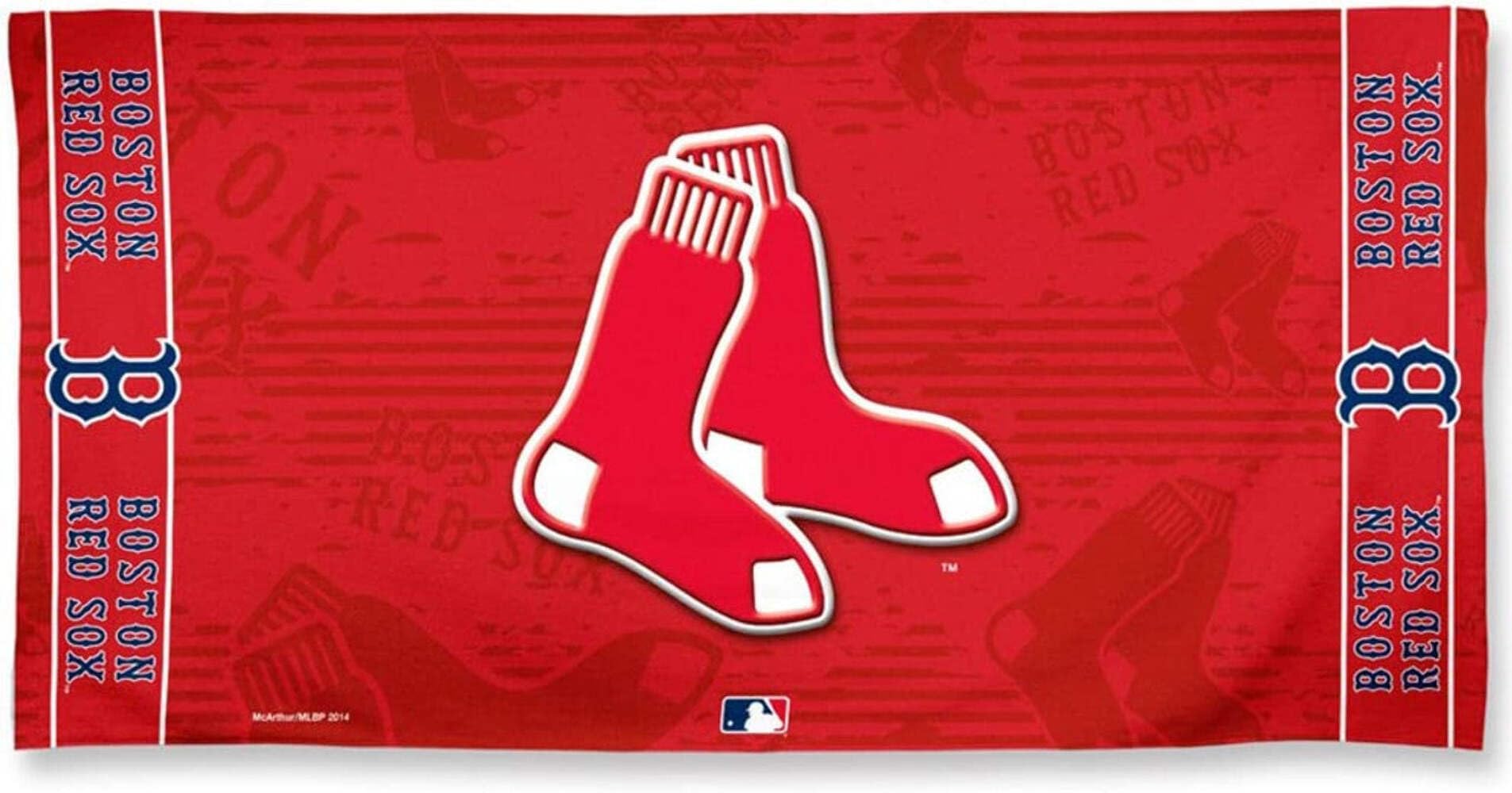 Serviette de Plage Boston Red Sox MLB Grand Drap de Bain Sport Rouge WinCraft 30x60