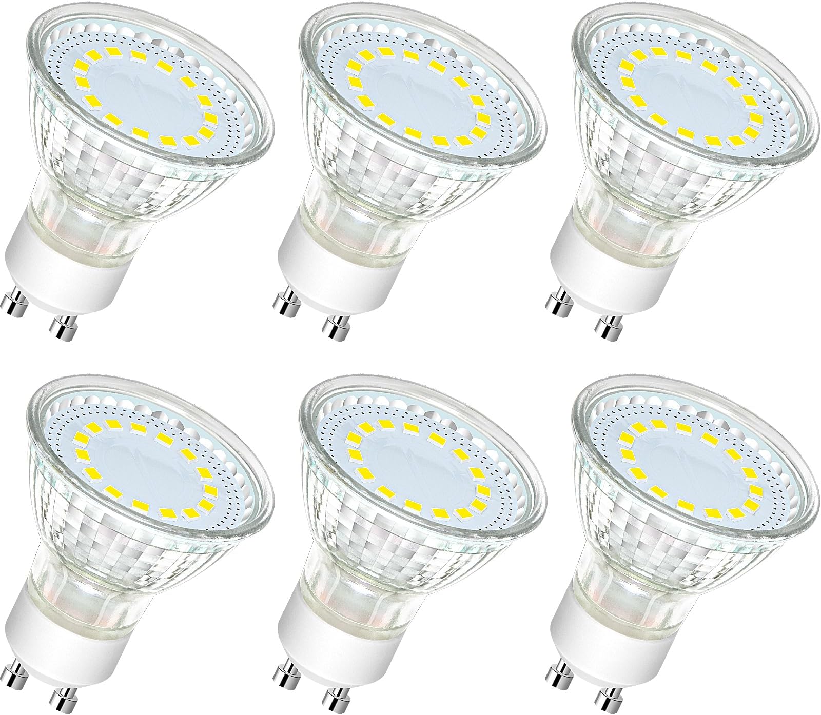 6-pack GU10 LED Light Bulbs Daylight White
