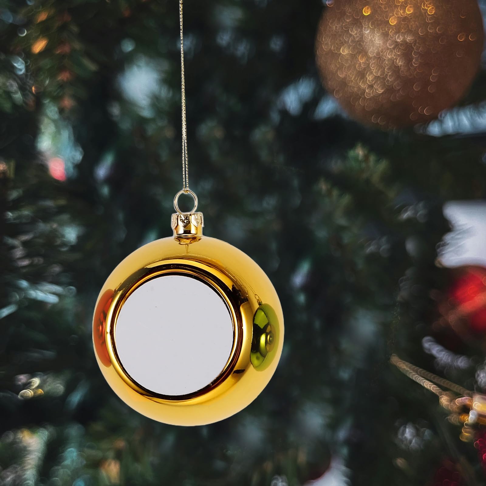 SHINEOFI 20 Stück Sublimations Weihnachtskugel aus Kunststoff, Leer, für