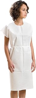 Graham Medical 44506 Tissue/Poly/Tissue Gown, 30" Width, 42" Length, White (Pack of 50)