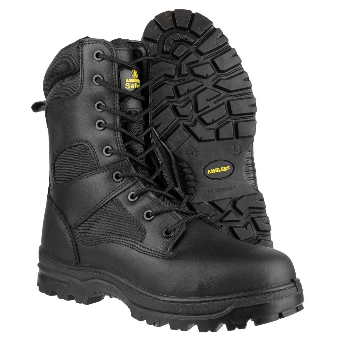 FS009C Water Resistant Hi-Leg Lace up Safety Boot Black