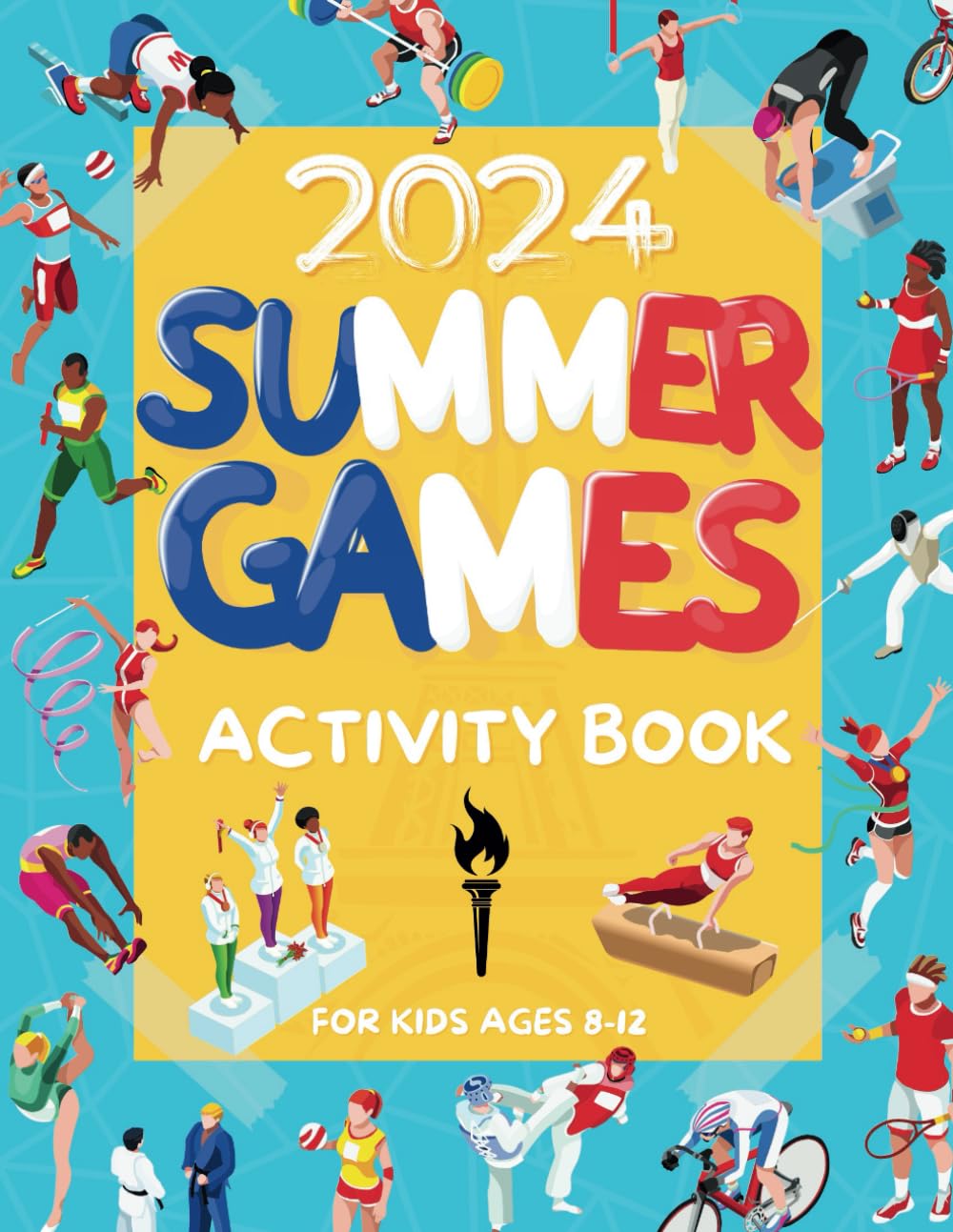 Summer Games 2024 Activity Book: Paris Olympics Interactive Puzzle Book for Kids Ages 8 -12