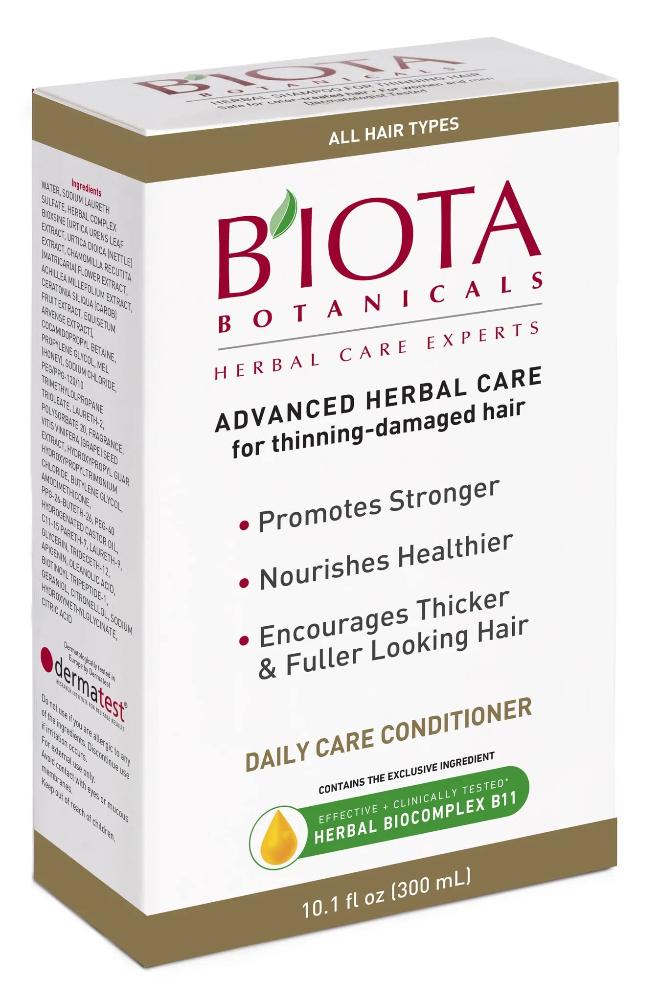 BIOTA BOTANICALS Herbal Conditioner 10.1 oz (300ml) (1 Pack)