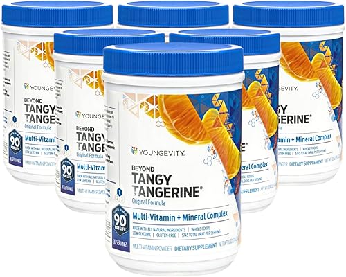 Youngevity Beyond Tangy Tangerine - Fórmula original  Complejo multivitamínico y mineral  Hecho con alimentos naturales y enteros  5,745 ORAC