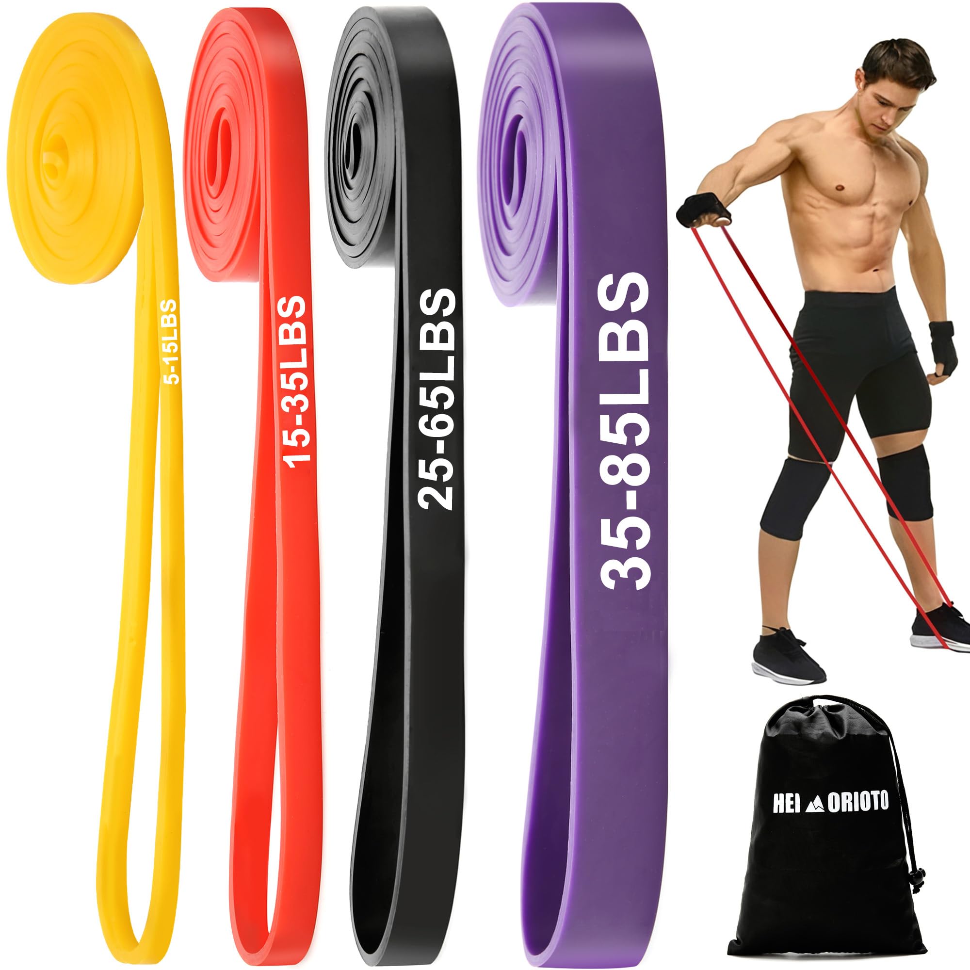 Resistance Bands, Pull Up Assistance for Men/Women, Exercise Bands, Workout Bands for Body Stretching, Physical Therapy, Muscle Training