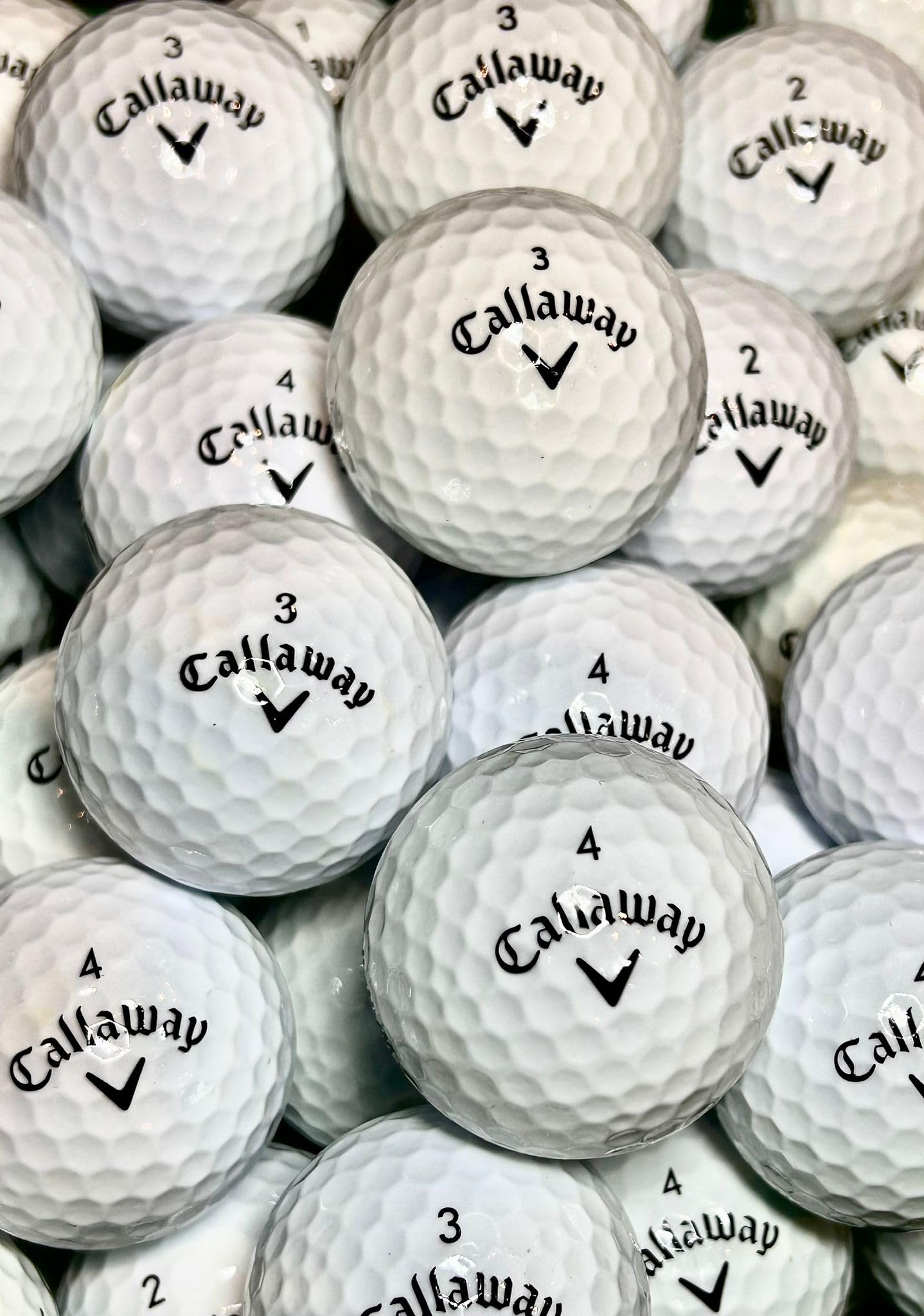 Callaway Mint/A Grade Golf Balls Mix Supersoft, CXR, Warbird, Chrome Soft etc (USED not new) 12,24,36 Pack Balls (12 Balls) Iron Lake Balls