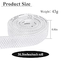 Vista 2 de Cintas de perlas autoadhesivas para manualidades, calcomanías de diamantes de imitación, rollo de calcomanías de perlas de cristal, perla plana